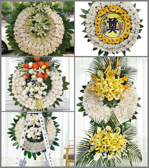 山东济宁嘉祥县梁宝寺镇花圈速递
